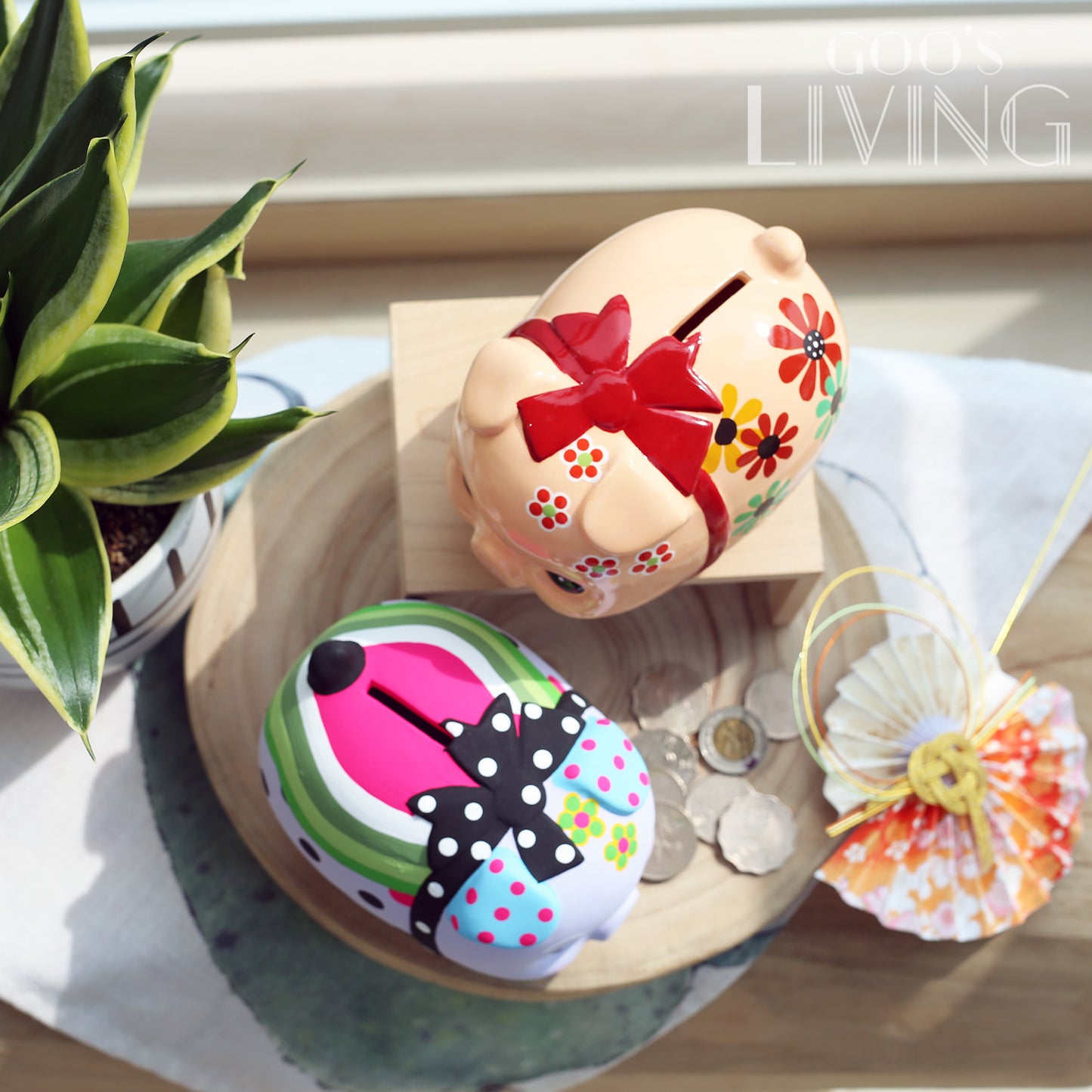 手繪花花 豬仔錢罌