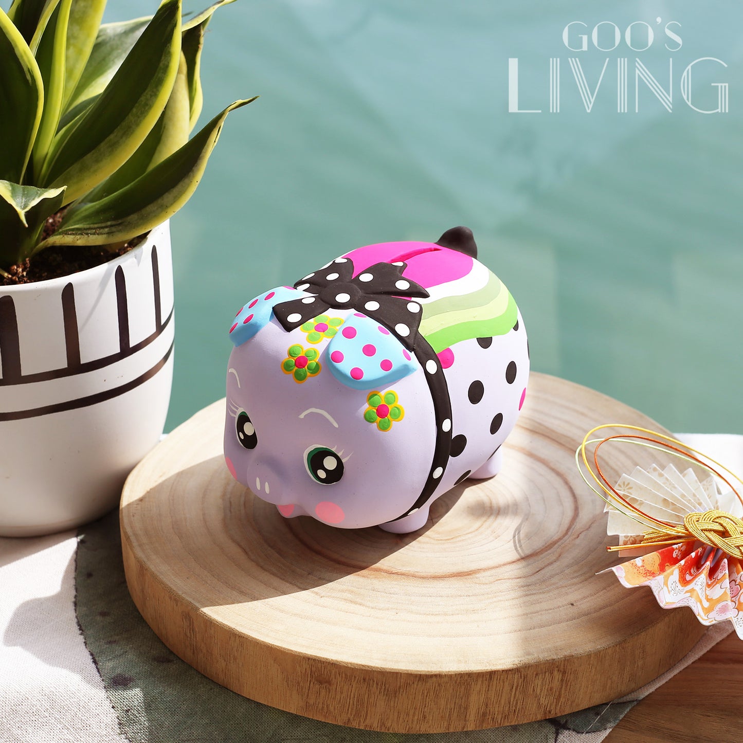 手繪花花 豬仔錢罌