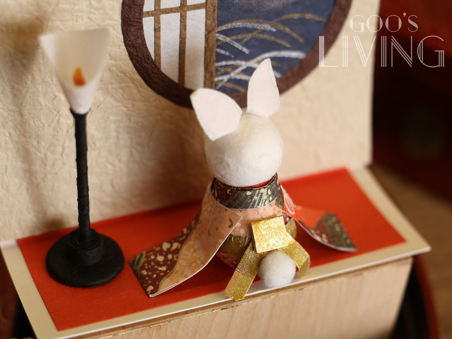 Medetaya 和紙製月見小兔