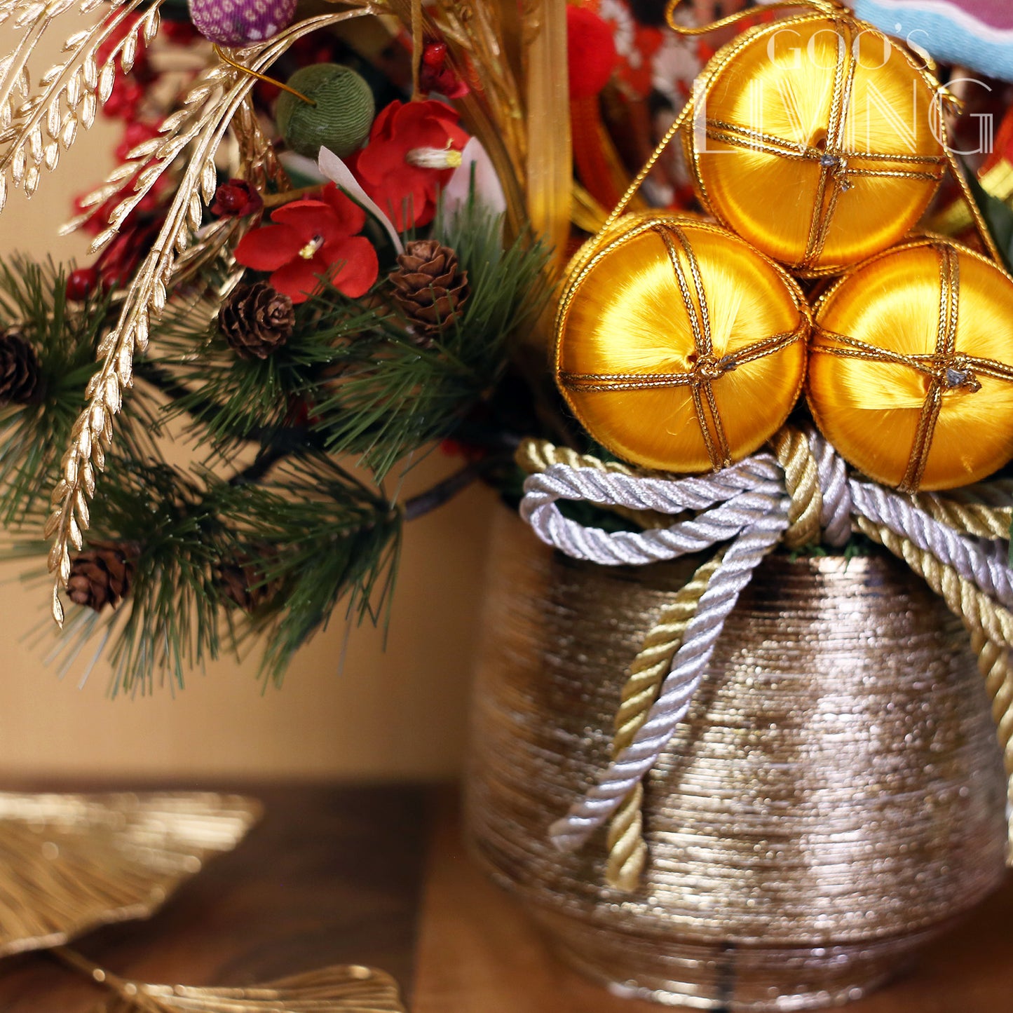 寶船金扇迎春花籃