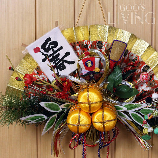 日本金扇賀年花飾