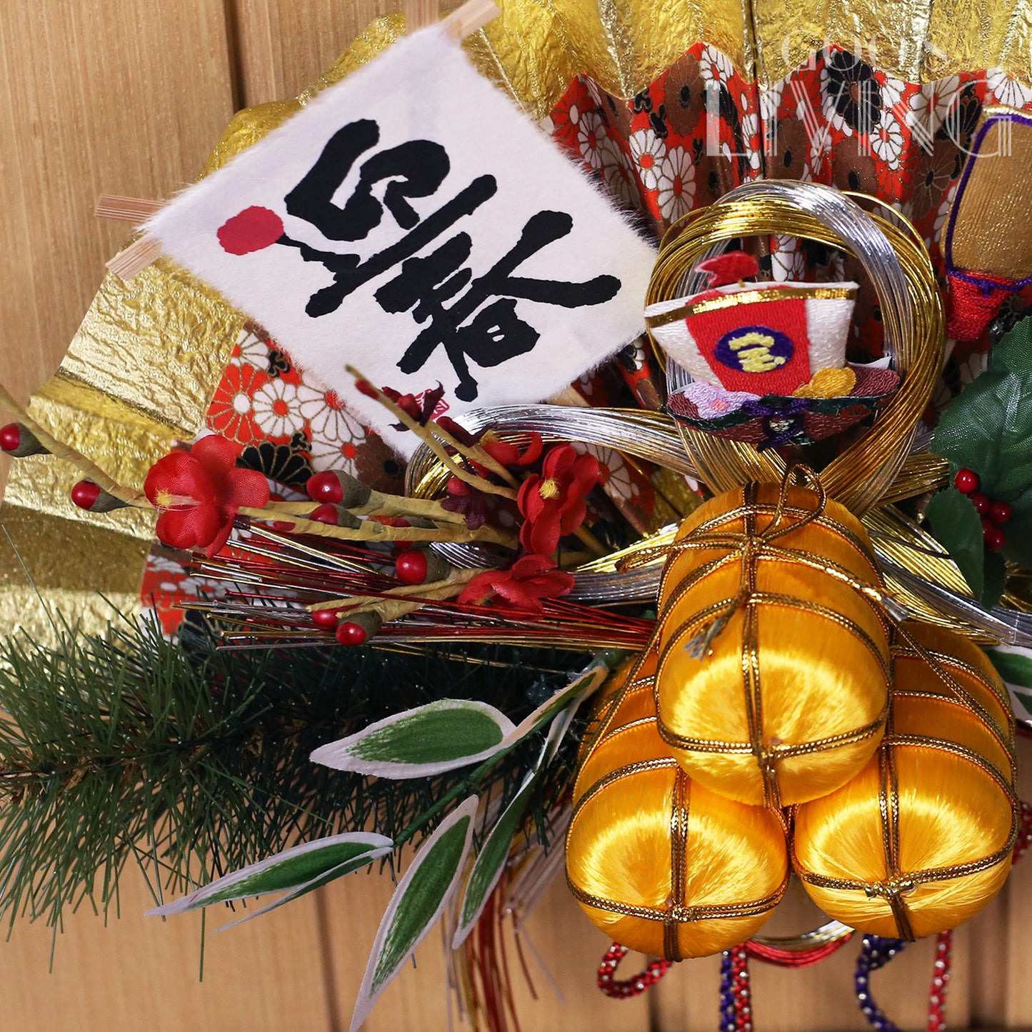 日本金扇賀年花飾