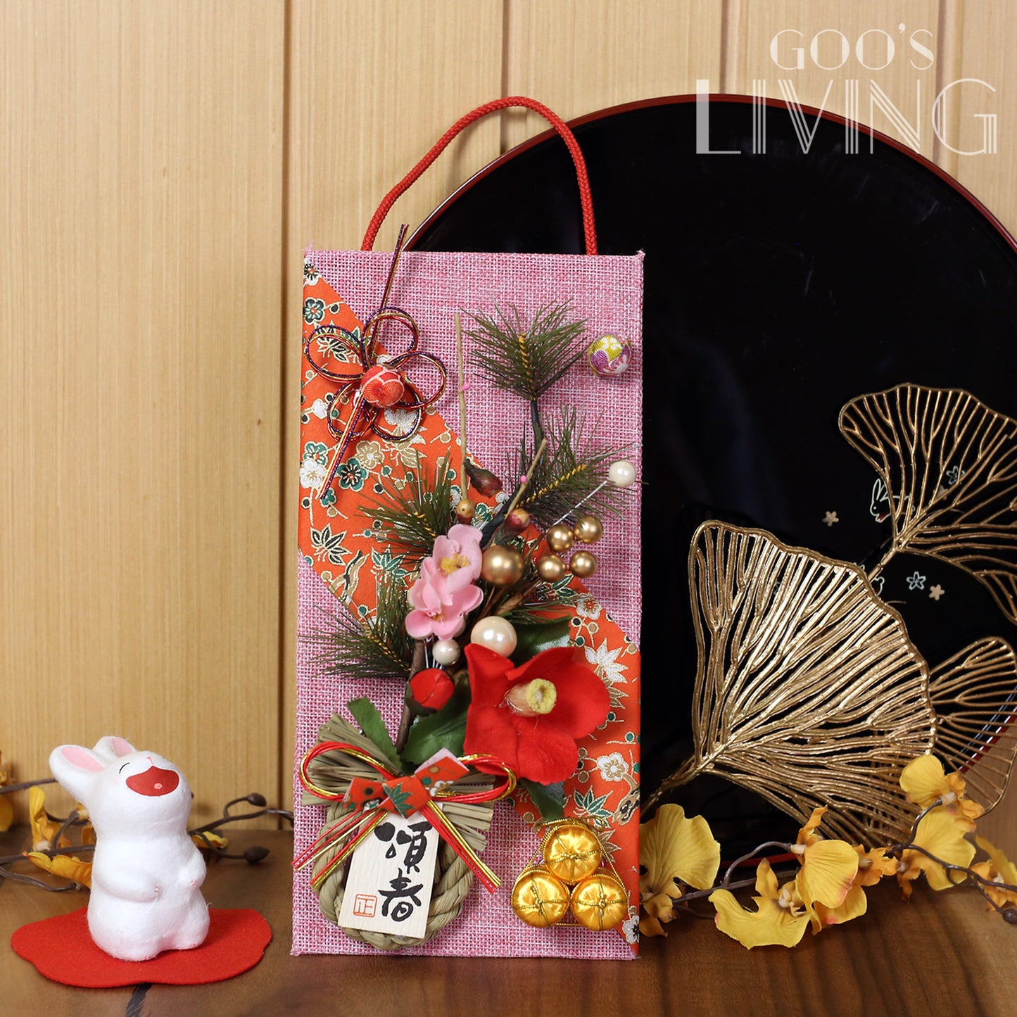 注連繩頌春花藝掛飾