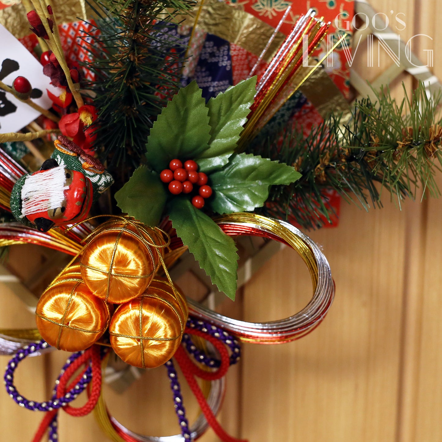 迎春金米桶招福竹掛飾