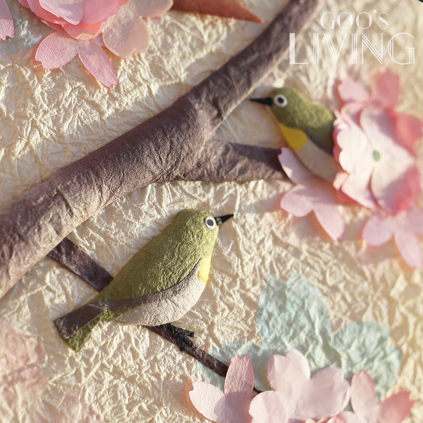 季節之掛軸 櫻花相思鳥