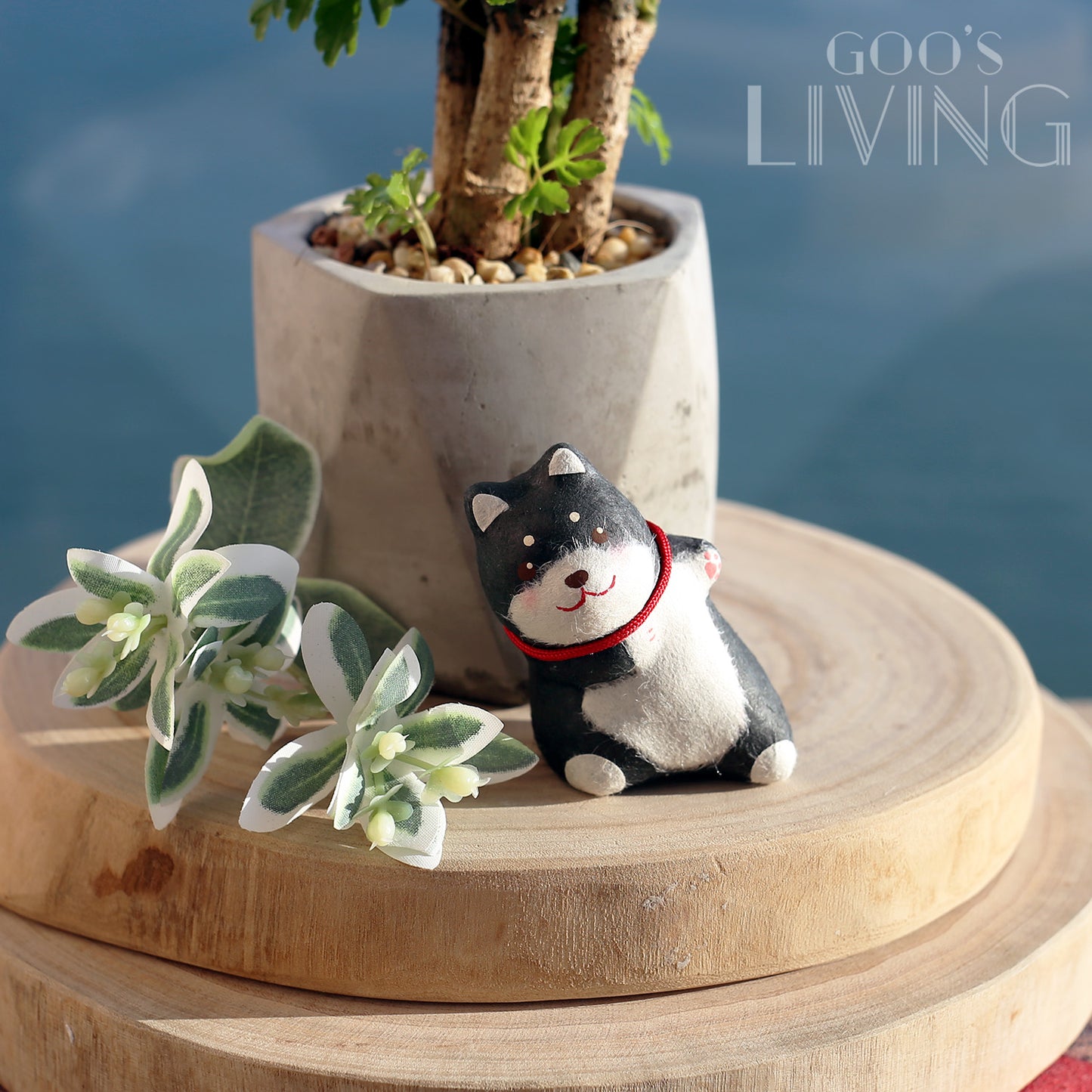 RYUKODO 和紙製偷窺柴犬