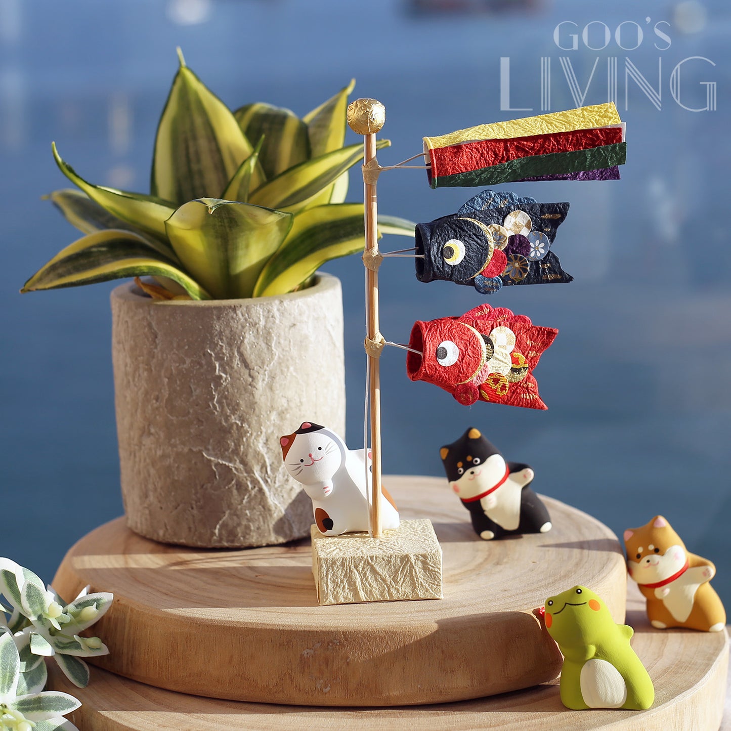 手染美濃紙 紅藍鯉魚旗