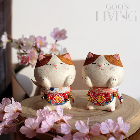 RYUKODO 和紙製大頭倒福貓