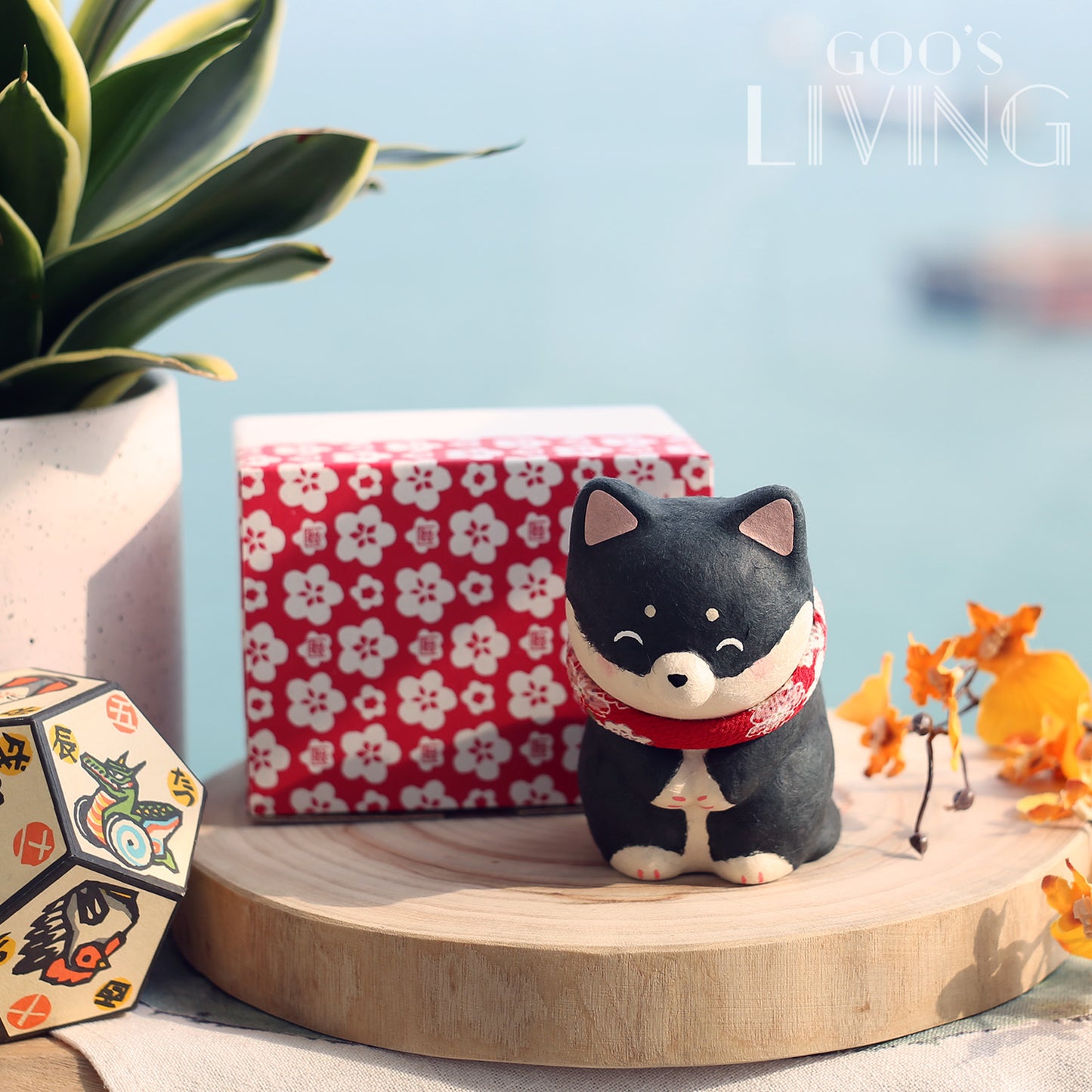 RYUKODO 和紙製鞠躬柴犬