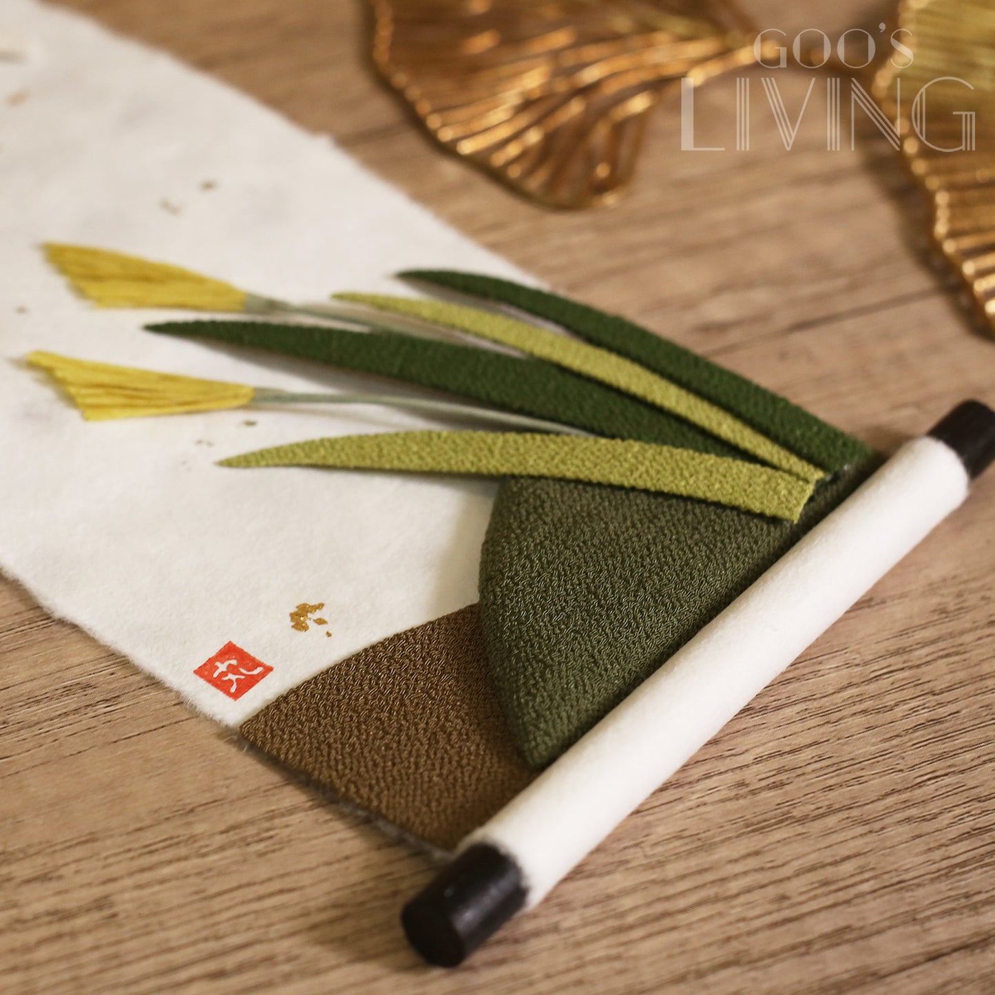 中秋月見 金銀箔掛軸