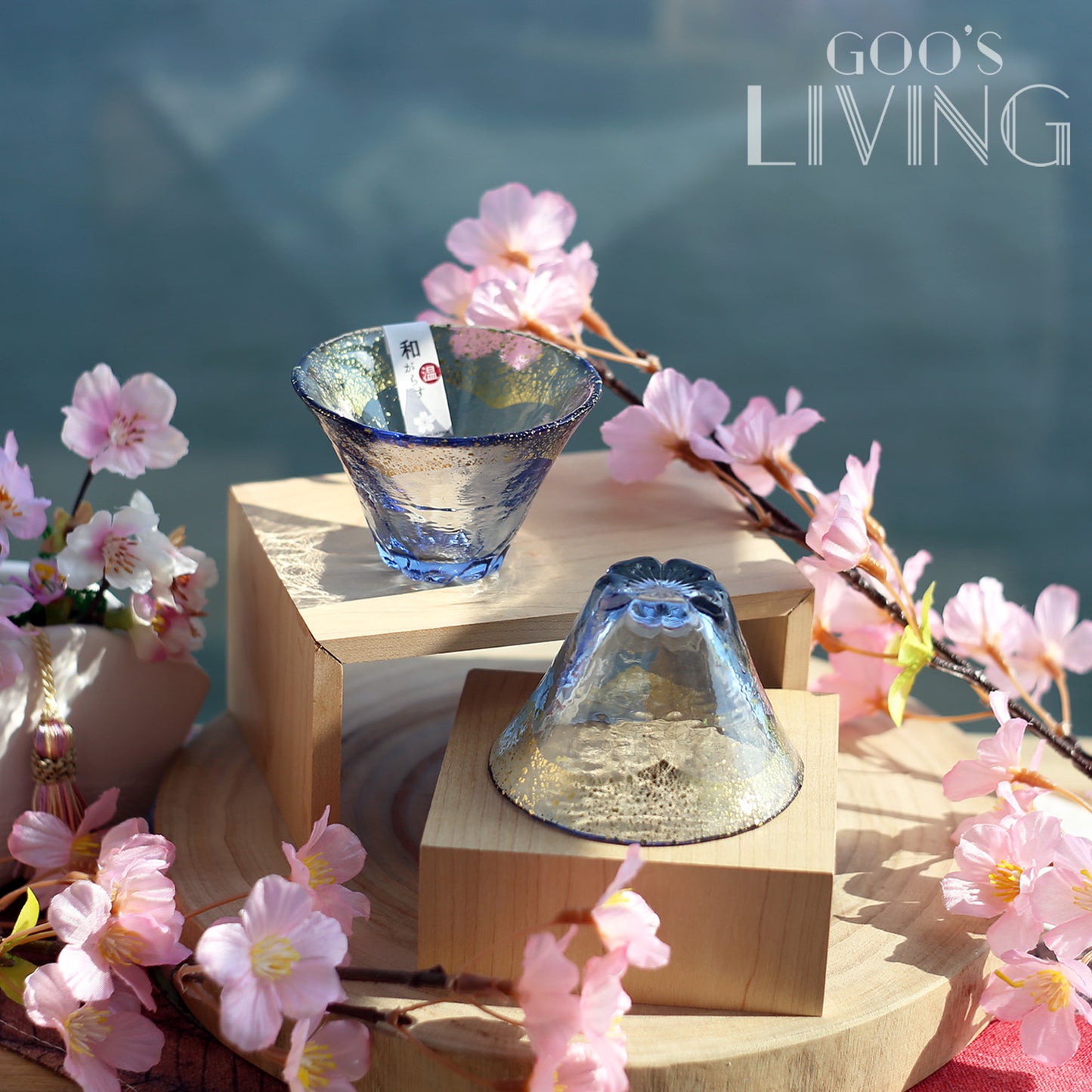 東洋佐佐木 金箔富士山櫻花清酒杯