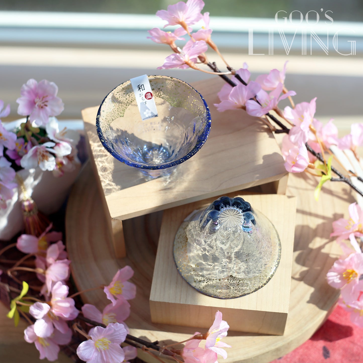 東洋佐佐木 金箔富士山櫻花清酒杯