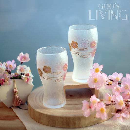 ADERIA津輕 櫻花金箔啤酒杯