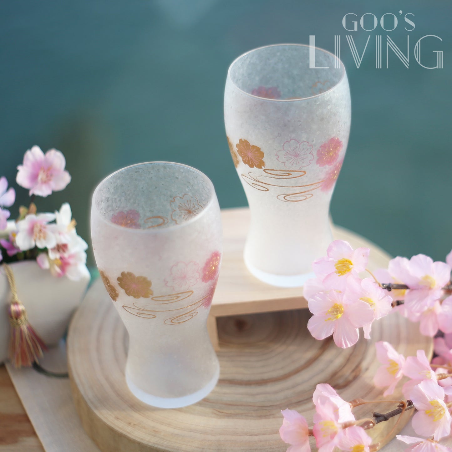 ADERIA津輕 櫻花金箔啤酒杯