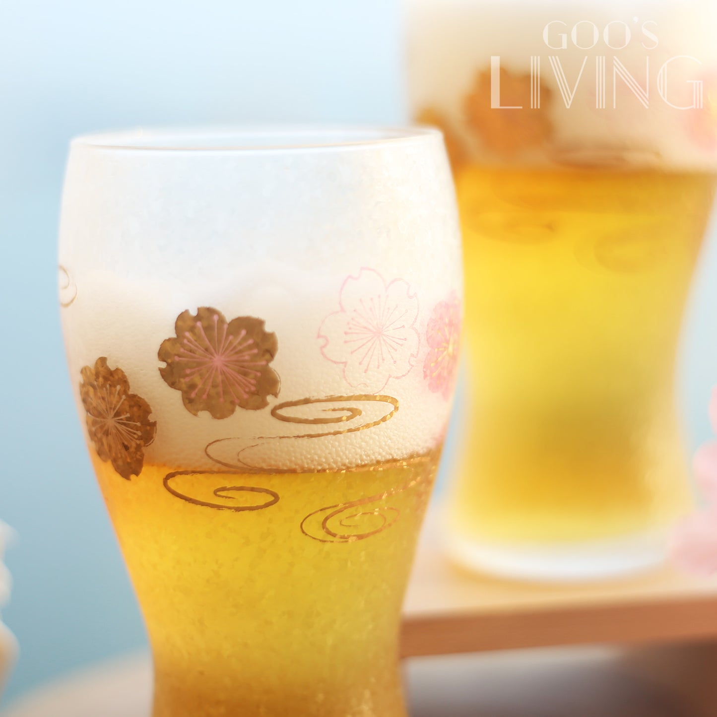 ADERIA津輕 櫻花金箔啤酒杯