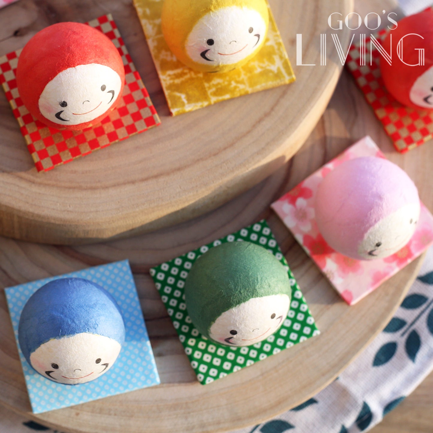 Chigiri 和紙製透明盒小達摩