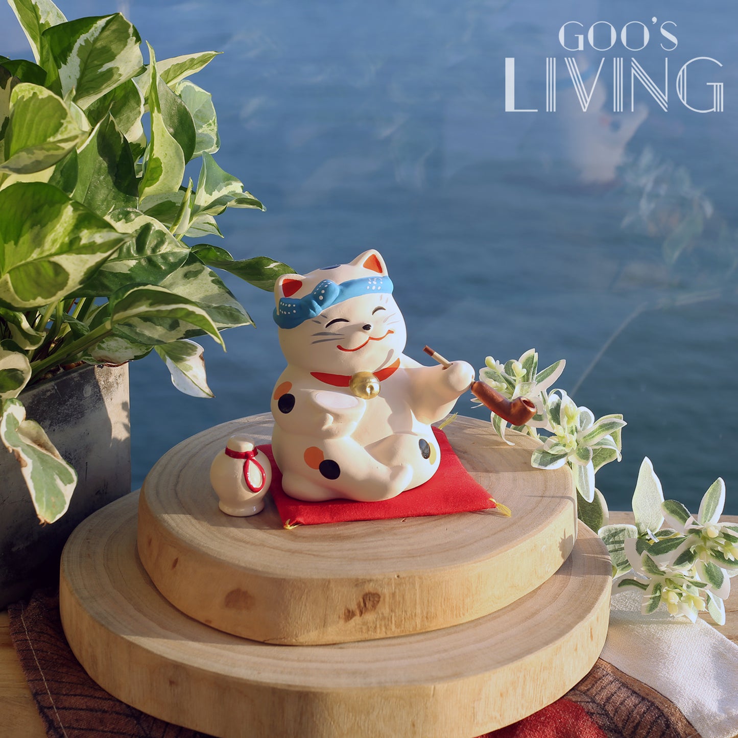 貓爸爸系列 煙斗招財貓