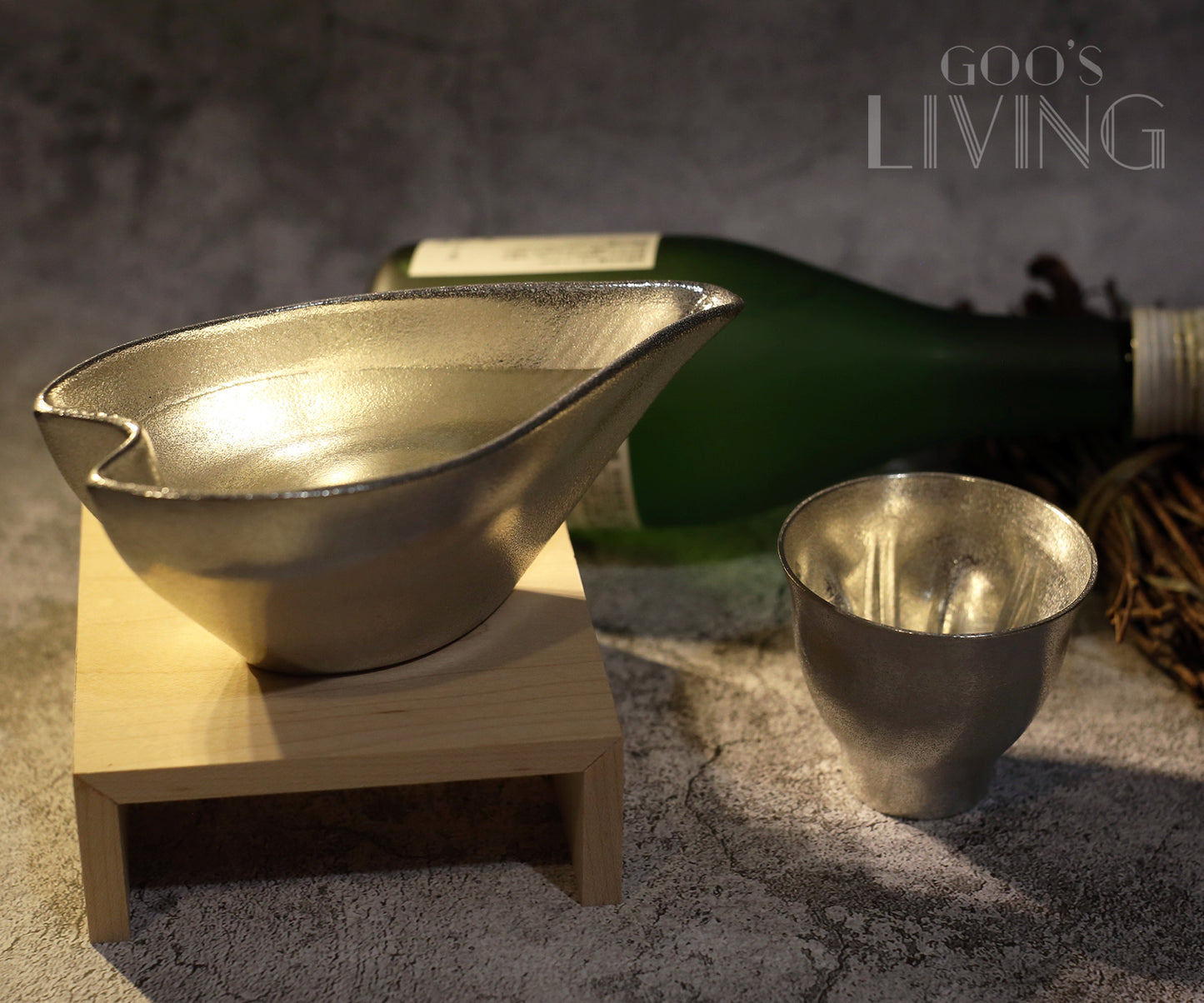 Hiracle 錫製櫻花清酒杯/清酒瓶