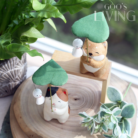 RYUKODO 晴天娃娃荷葉貓咪/柴犬