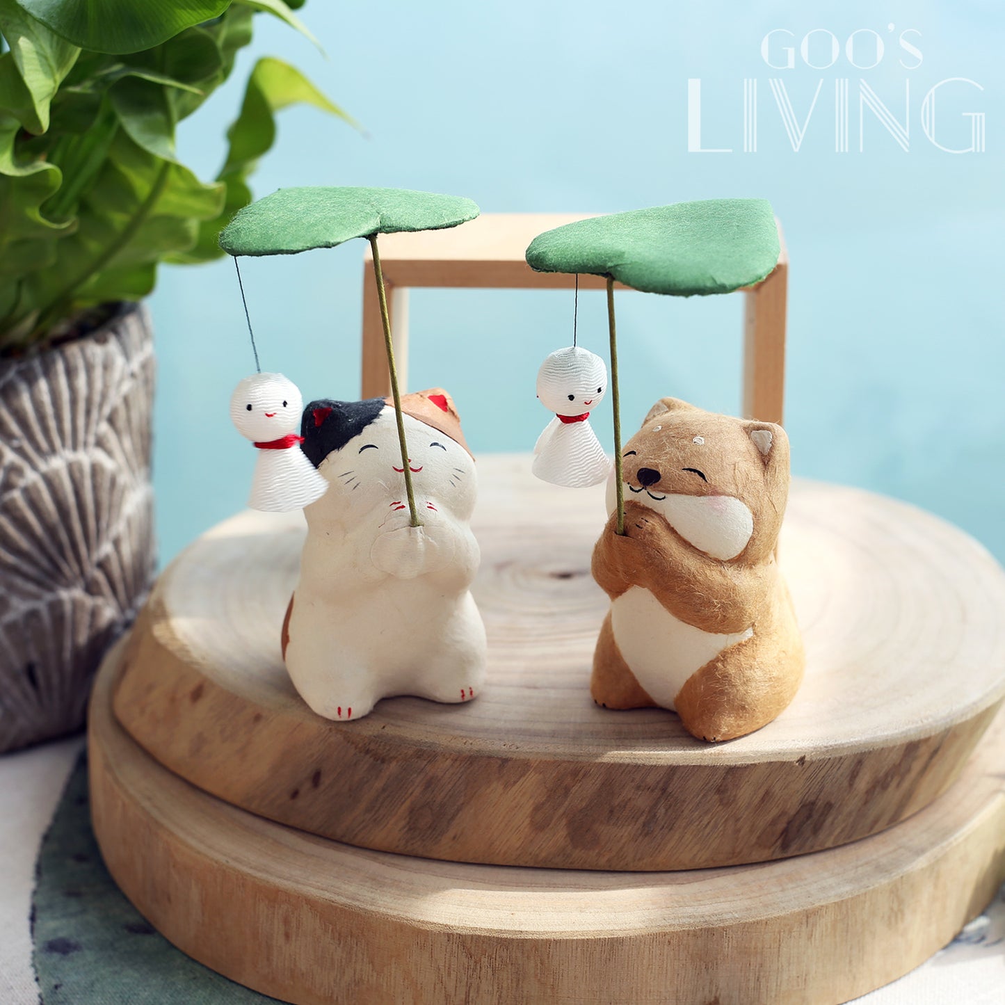 RYUKODO 晴天娃娃荷葉貓咪/柴犬