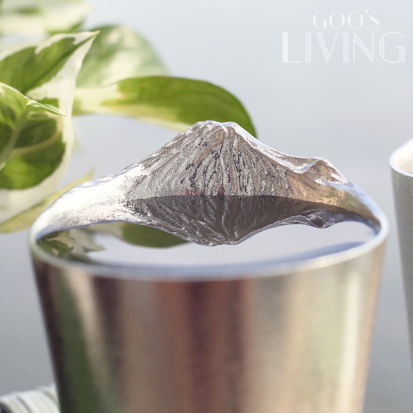 銀雅堂 逆富士浮雲錫杯