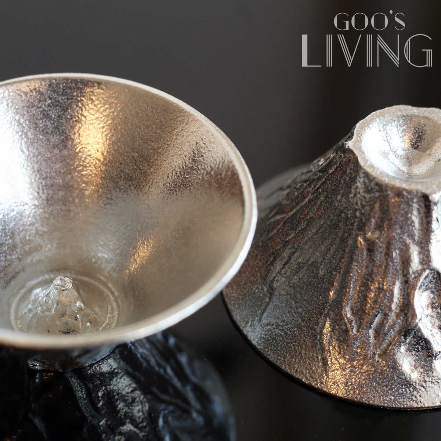 能作 富士山純錫清酒杯