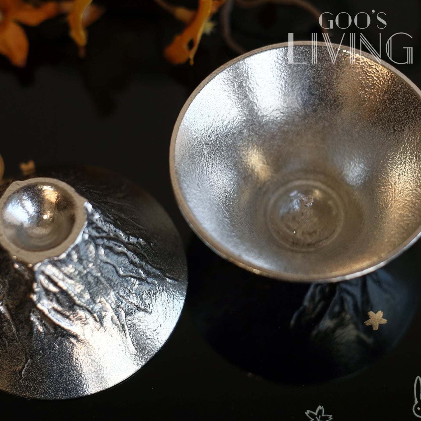 能作 富士山純錫清酒杯