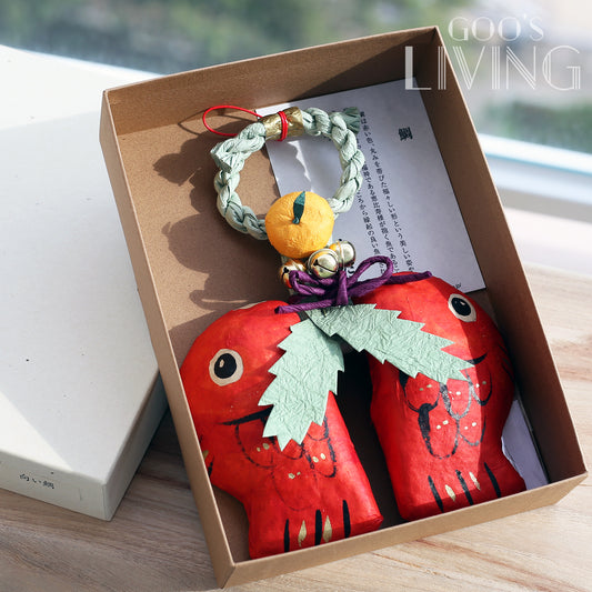 Medetaya 和紙製鯛魚注連繩