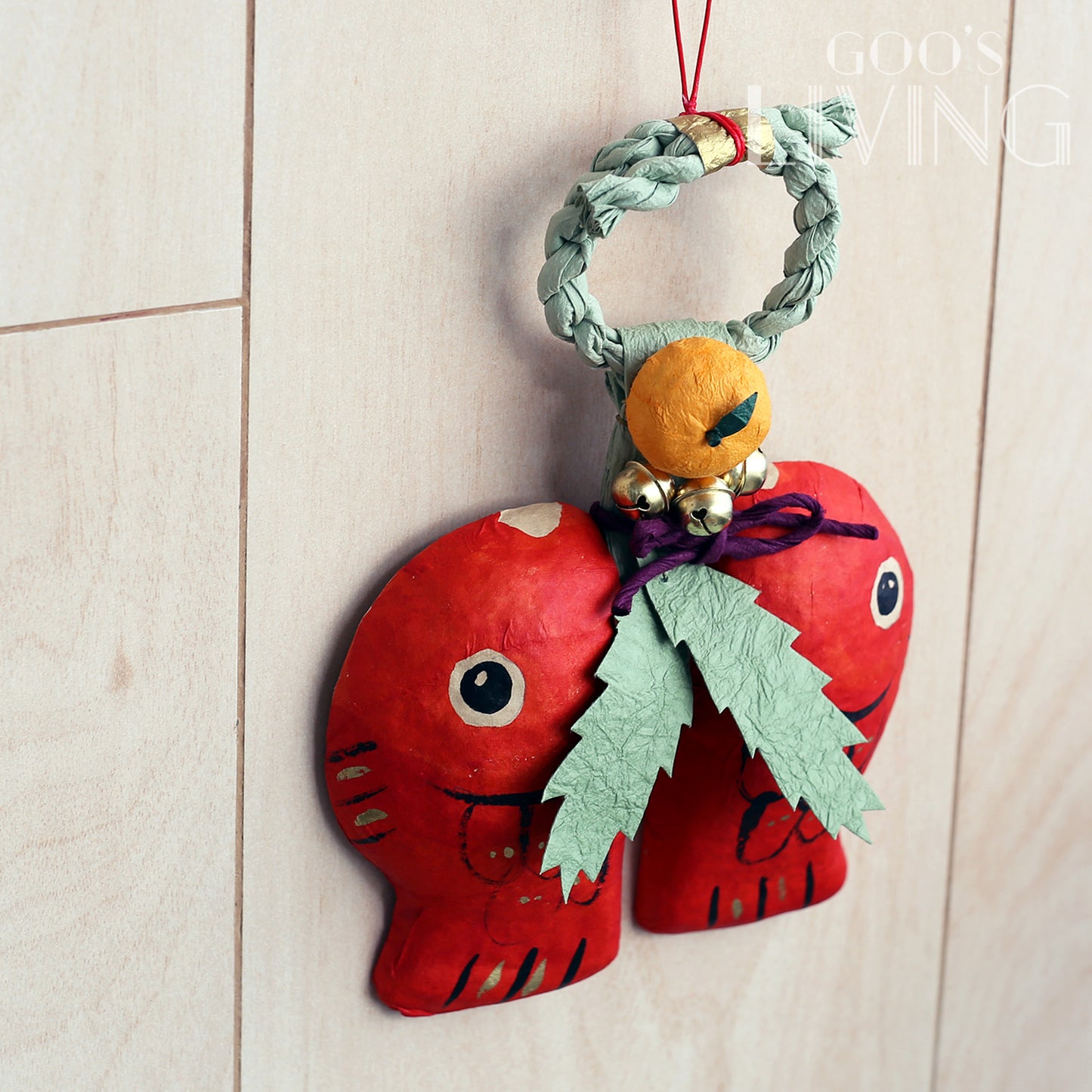 Medetaya 和紙製鯛魚注連繩