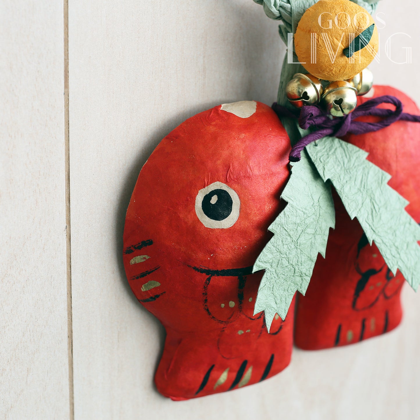 Medetaya 和紙製鯛魚注連繩