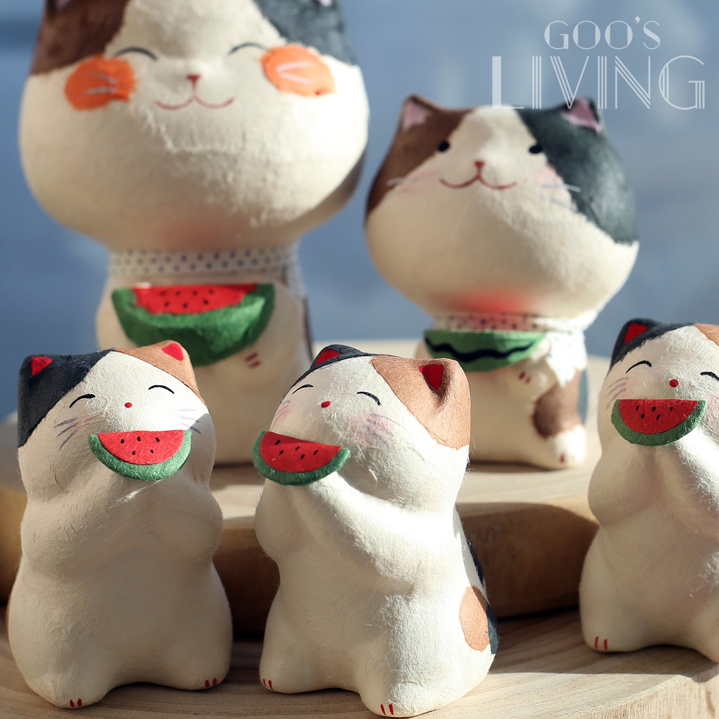 RYUKODO 和紙製西瓜貓