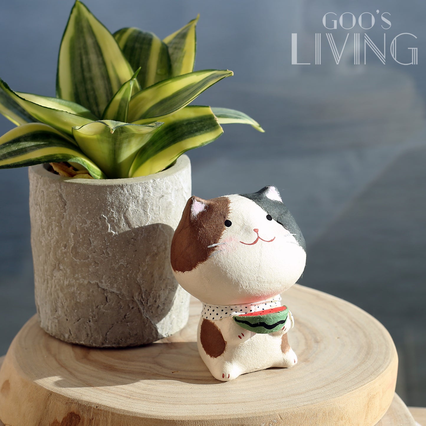 RYUKODO 和紙製西瓜貓