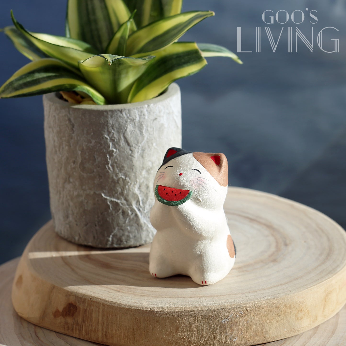 RYUKODO 和紙製西瓜貓